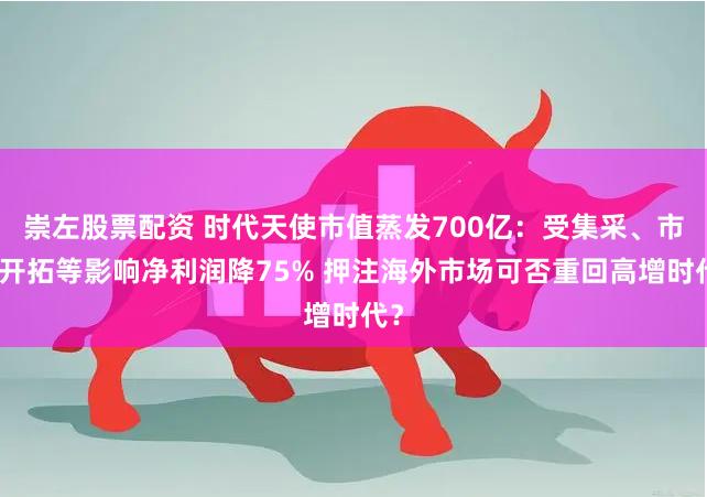 崇左股票配资 时代天使市值蒸发700亿：受集采、市场开拓等影响净利润降75% 押注海外市场可否重回高增时代？